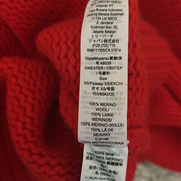 Tory Burch Red Mountain Fair Isle Merino Wool Turtleneck Sweater Sz XS SOLD OUT - Picture 11 of 11